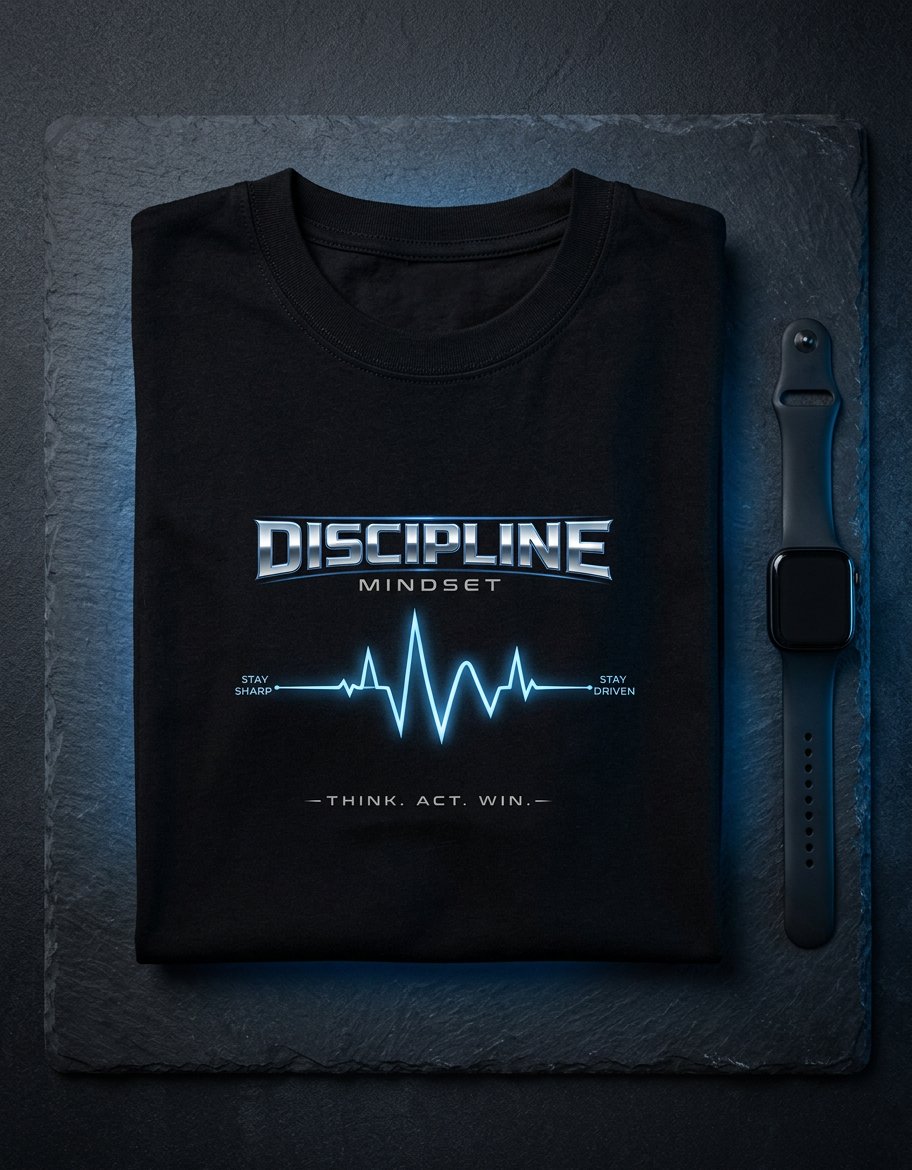 Discipline Mindset Graphic T-Shirt | Premium Motivational Unisex Cotton Tee