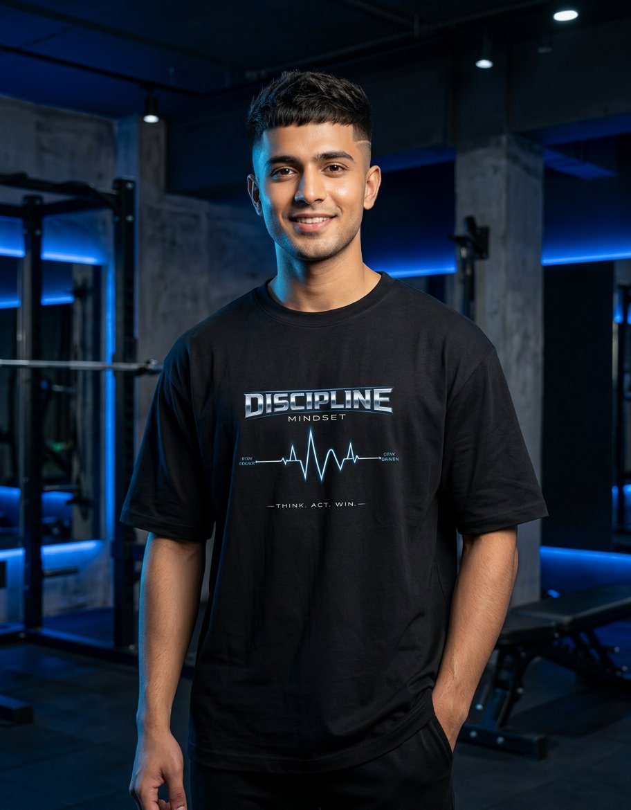 Discipline Mindset Graphic T-Shirt | Premium Motivational Unisex Cotton Tee