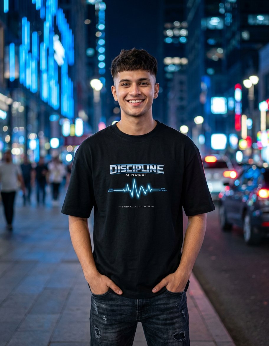 Discipline Mindset Graphic T-Shirt | Premium Motivational Unisex Cotton Tee