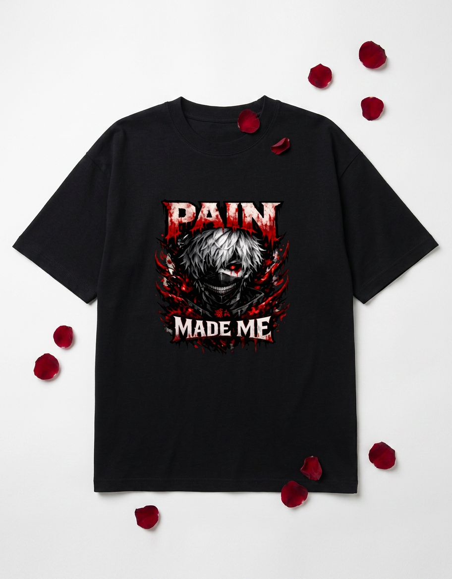 Pain Made Me Anime Graphic T-Shirt | Dark Aesthetic Premium Unisex Cotton Tee