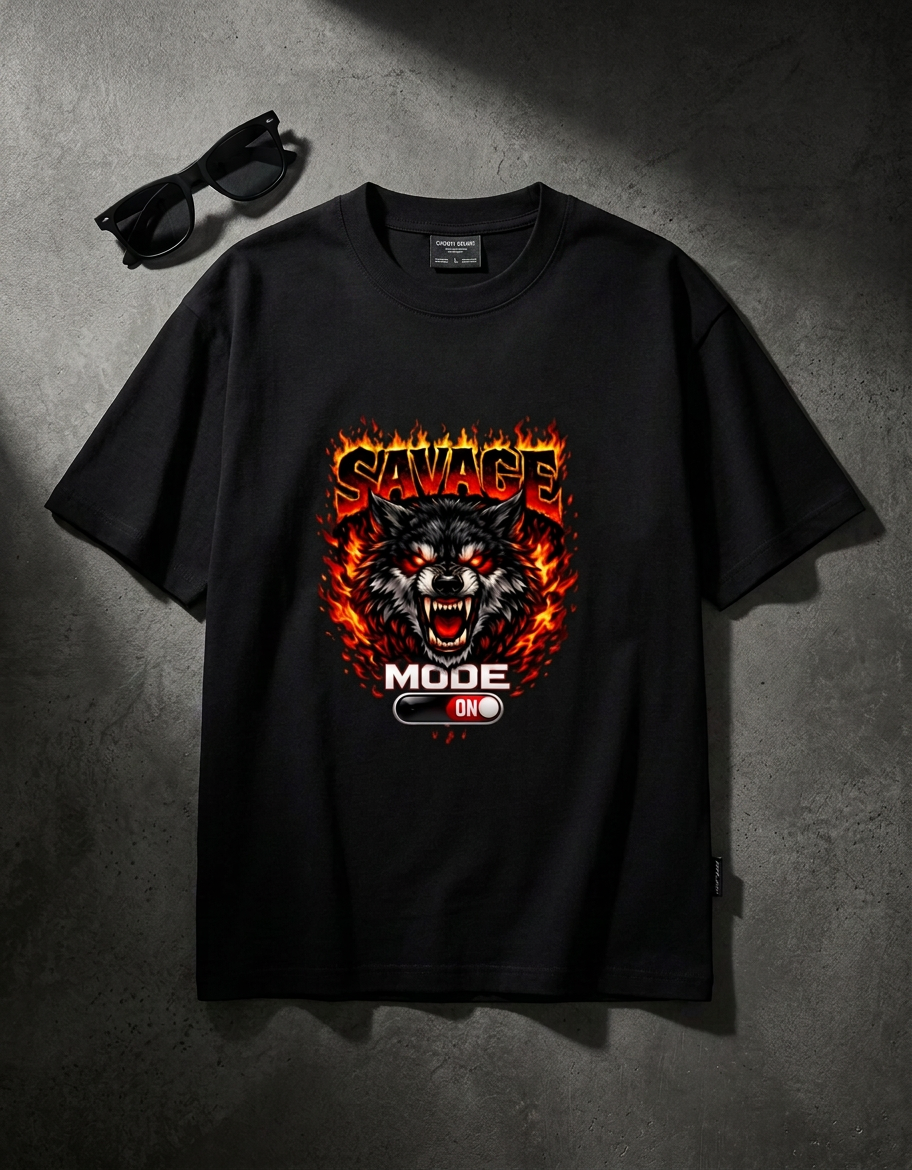 Savage Mode Wolf T-Shirt